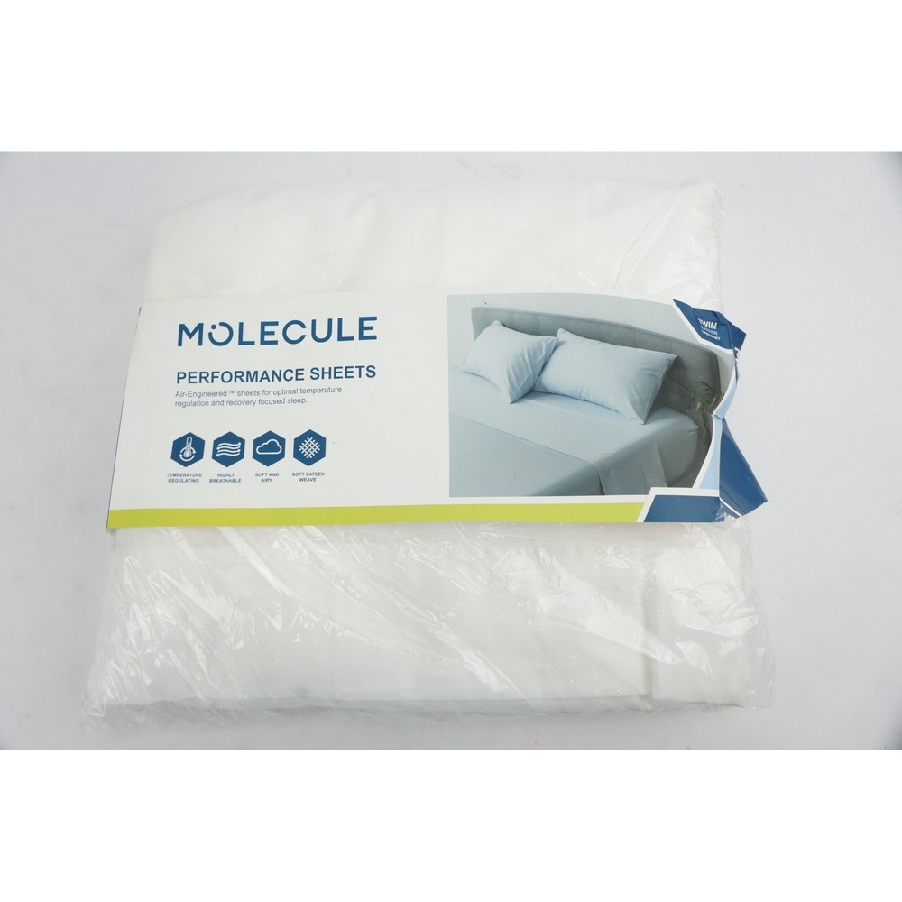 New Open Pack Molecule Performance Sheet Set Soft Sateen Tencel 4pc Twin White